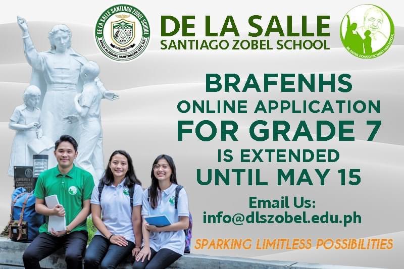 dls_zobel's tweet photo. Online application for ππππππππ ππ«πππ π is extended until πππ² ππ, ππππ.
ππ πππππ¦, π£ππ ππ‘: https://t.co/XWQULdllBz
πΉππ ππππ’πππππ , πππππ: admissions@dlszobel.edu.ph
#DLSZ #DLSZBRafeNHS #DLSZODL #DLSZOnlineDistanceLearning https://t.co/7xknPTGsvC