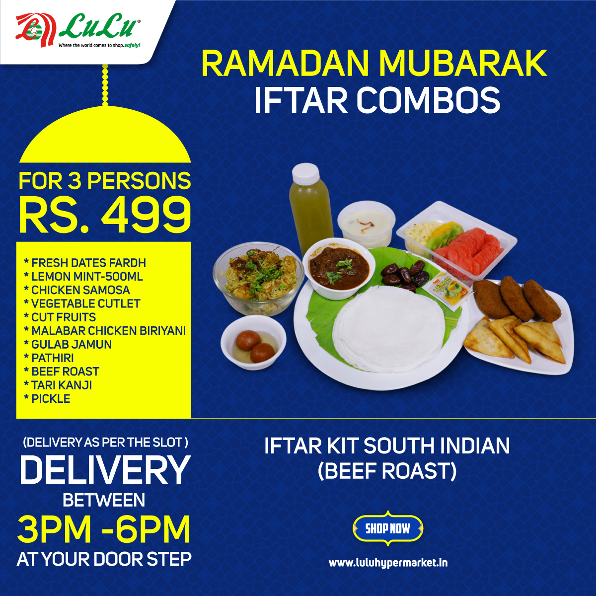 LuLuGroup_India's tweet image. Deliciousness delivering to your Home!!!

#LuluHypermarket
#onlineshopping
#iftarbox