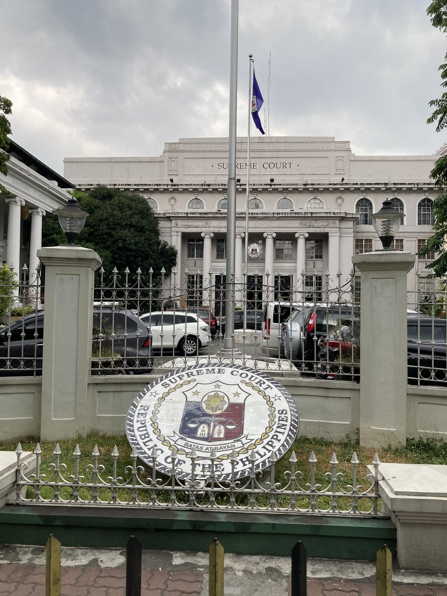 It’s all quiet outside the Supreme Court, with an hour left until the resumption of oral arguments on the Anti-Terrorism Act. All magistrates, lawyers and parties will be participating via Zoom for the first time in PH history.