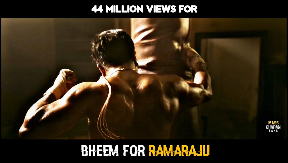 44 Million Views For #BheemforRamaraju 🔥

#SeethaRAMaRajuCHARAN 
#RamCharan | @AlwaysRamCharan