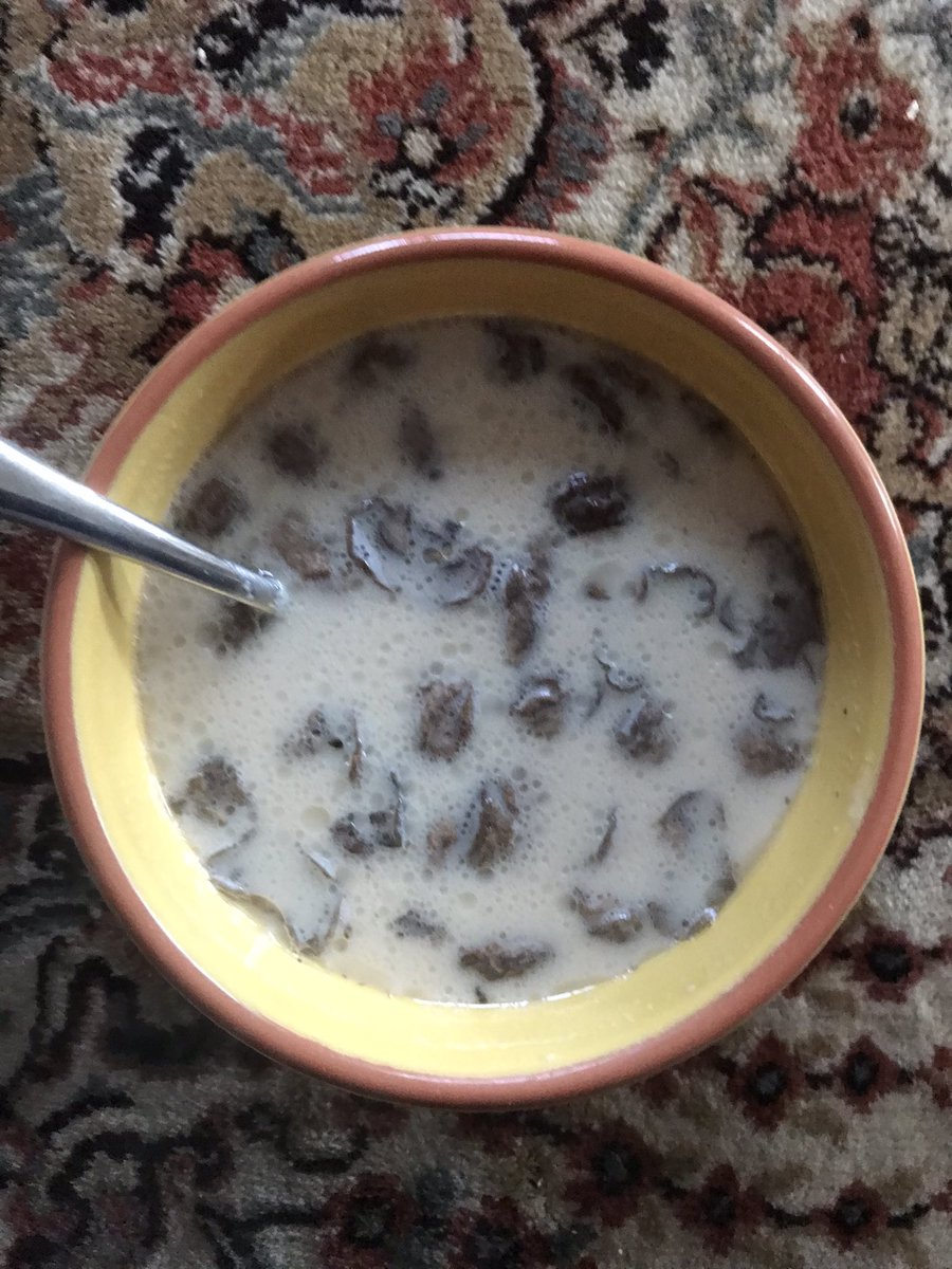 een_pot's tweet image. Ik ben dol op zelf gemaakte champignonsoep van gedroogde champignons. Zoveel smaakvoller! #lekkersineenpot