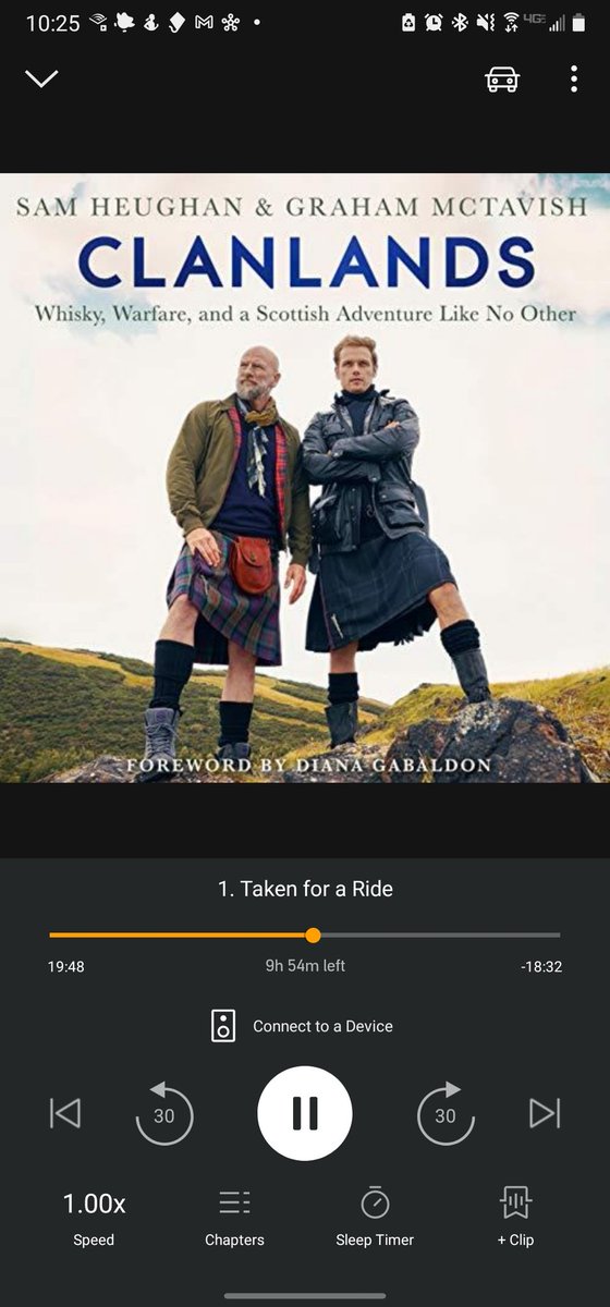 mindfulbreath's tweet photo. The best way to read #Clanlads by @SamHeughan and @grahammctavish is to have them read it to you via @audible_com! Hysterical and informative!! 🤣🧐🏴󠁧󠁢󠁳󠁣󠁴󠁿 https://t.co/rBmzL9lDRh