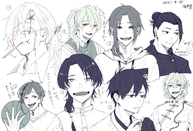 推しよ健やかであれ…
えれちゃんとかも描こうと思ったけど、コスト的に描き慣れてる子達になった 