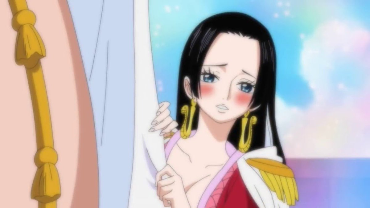 Through Luffy she’s been able to open up and show her vulnerabilities through loving Luffy. She’s simply a girl who’s fallen in love for the first time and has begun to heal from her traumatic experiences