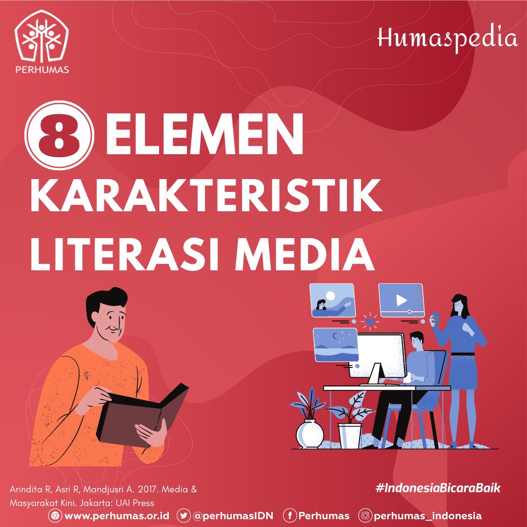 PerhumasIDN's tweet photo. Halo, Sobat Humas π
Literasi media sangat membantu masyarakat untuk memperoleh manfaat dari keberadaan media baru.
Tahukah kamu, ada 8 Elemen dalam Karakteristik Literasi Media?
Yuk simak informasinyaπ
#PERHUMAS #Humaspedia #LiterasiMedia #IndonesiaBicaraBaik https://t.co/gDYqUk67mO