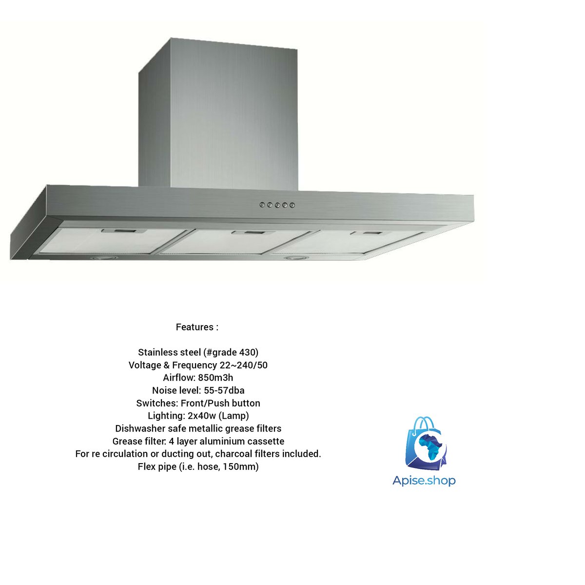 ApiseShop's tweet image. Stock 
2* EuroAir Wall Mounted 90cm: CH90LIN ( Extractor fan)

apise.shop/gadgets/

#electronics 
#kitchen