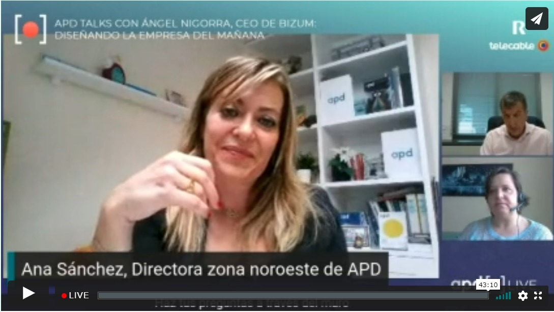 mercenoroeste's tweet photo. Hoy hablamos de @Bizum_ES como negocio disruptivo y colaborativo, de los principales retos del CEO o de la ciberseguridad en la agenda del CEO. Todo ello en un #APDTalks moderado por @anasanchezalv, directora de la zona noroeste de @APDasociacion. Con @os_de_R y @telecable_AS. https://t.co/YOtgIZmWDh