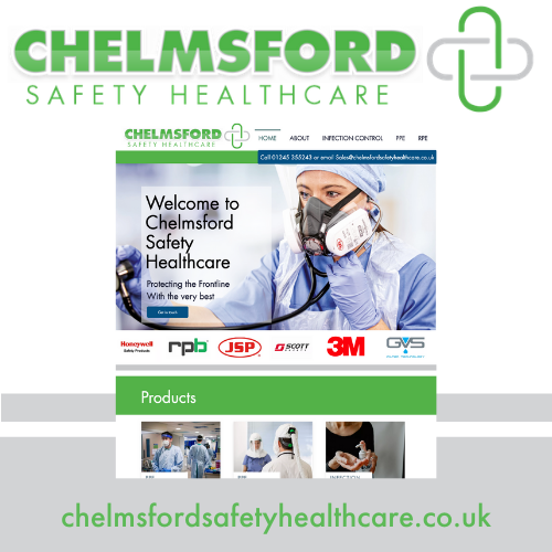 ChelmsfordSfty's tweet photo. Welcome to our brand new website! Welcome to Chelmsford Safety Healthcare. THE destination for professional RPE, PPE and infection control equipment - perfect for the medical frontline
Go to: https://t.co/LeuwiYbKux https://t.co/Sv6fzdunBB