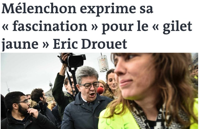 Daarjeeling's tweet photo. Qui va t'accompagner à cette marche contre "les provocations du gouvernement" #JeanLuc ? :
- #EricDrouet qui veut rentrer de force à l'Elysée ?
- #ClémentineAutain qui appelle à "renverser le gouvernement" ?
- #MarionAubry et tes amis qui simulent un lynchage d'Emmanuel Macron ? https://t.co/LbnNputoW1
