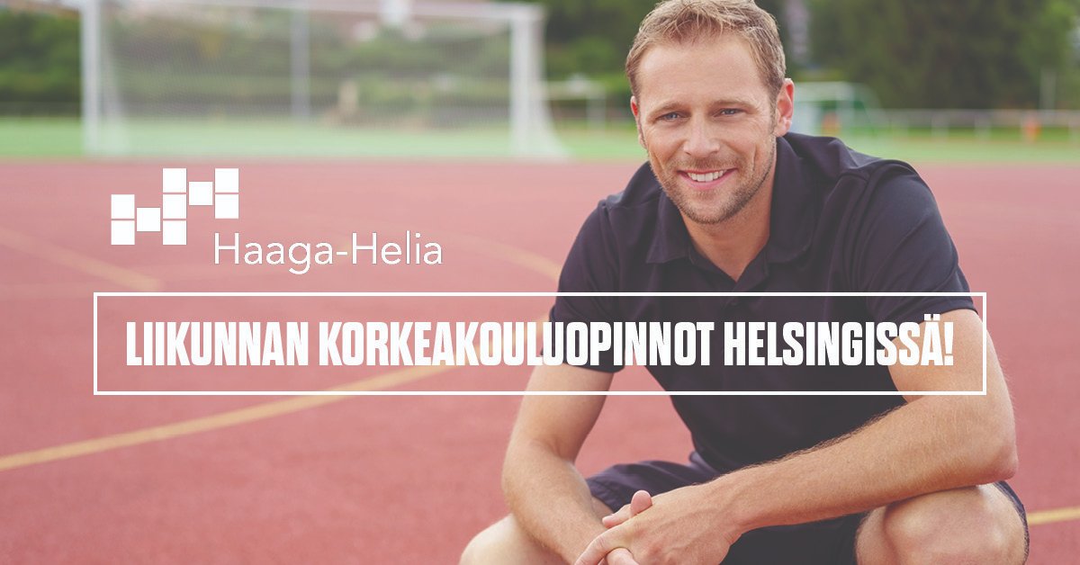 HAAGAHELIAamk's tweet image. Haaga-Helian liikunta-alan korkeakouluopinnot rantautuvat syksyllä Helsinkiin - vielä ehdit mukaan!

Ilmoittaudu avoimen AMK:n opintoihin 2.5. mennessä ja opiskele työn ohessa mm. urheiluvalmennusta ja vastuullista johtamista: haaga-helia.fi/fi/liikunta-al…

#liikunta #urheiluvalmennus