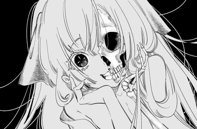 二次元顔と骸骨の融合は地味に難しい 