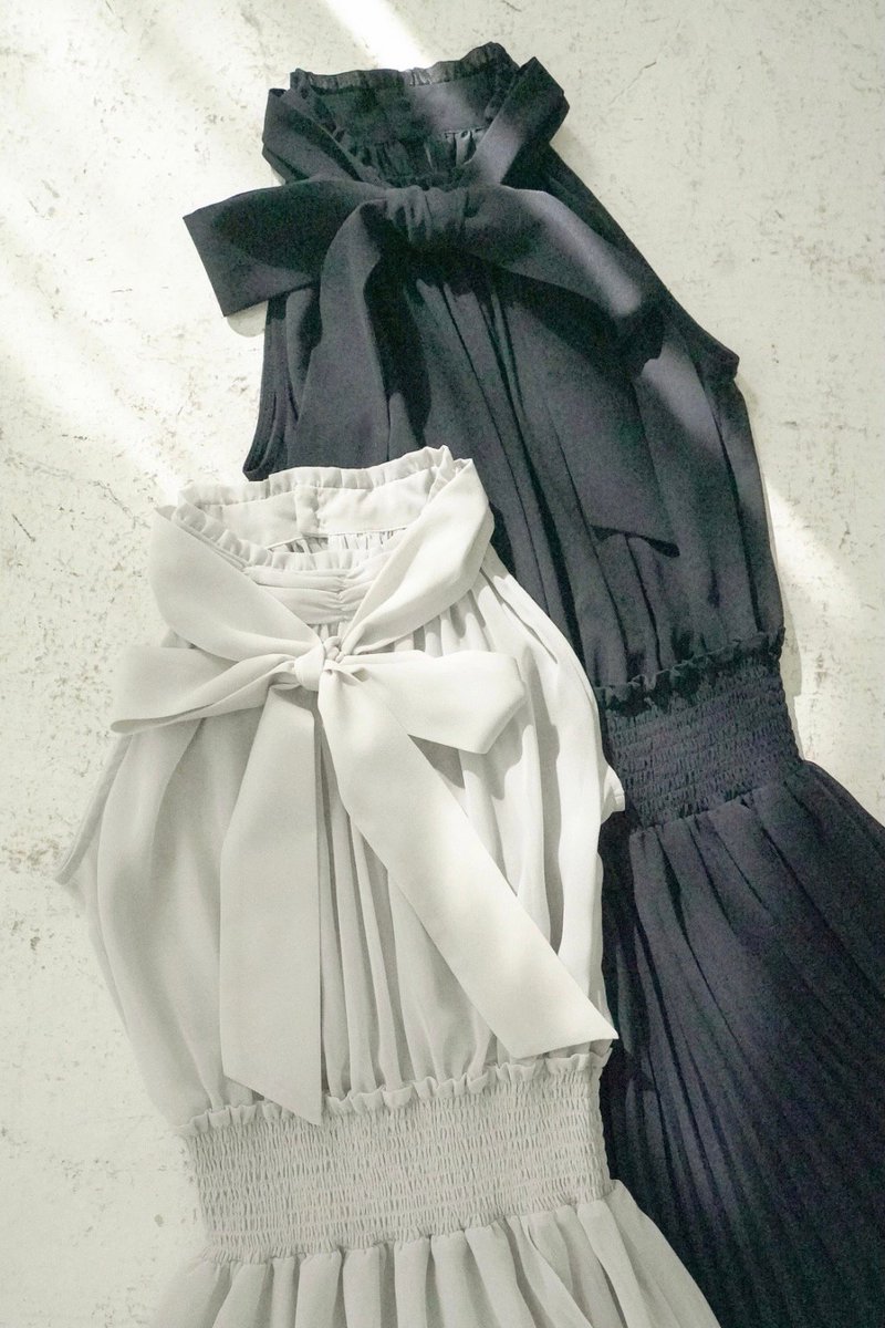 Her lip to ◆ Pleated Chiffon Ribbon Midi