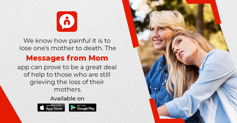 We know how painful it is to lose one's mother to death. The Messages from Mom app can prove to be a great deal of help to those who are still grieving the loss of their mothers.

apple.co/3oRnqqK
bit.ly/2O7Zwuv

#virtualmom #momsmessages #MessagesFromMom #momapp
