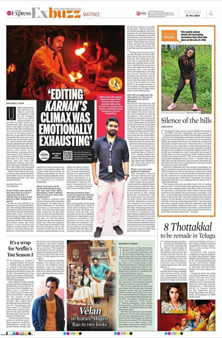 How shooting for @vijayantony starrer #KodiyilOruvan became a  soul- stirring experience for @im_aathmika !

In #LocationDiaries today @NewIndianXpress 

Read here 👇🏽💥

cinemaexpress.com/stories/column…
@RinkuGupta2012