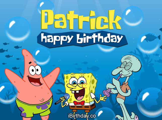  Happy birthday Patrick Star, bff to Spongebob   ....more life and blessings dear 