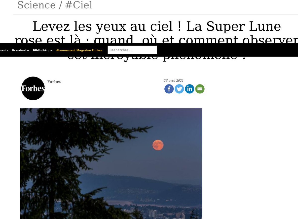 J'ai suivi les conseils de  @LesageNelly, qui a fait un excellent article sur le sujet ( https://www.numerama.com/sciences/706797-la-super-lune-rose-nest-ni-super-ni-rose.html), et cherché "Lune Rose" sur google... et là quasiment tous les journaux en parlent! Super.. la lune va être rose  #EnfinUneNouvelleSympaEnTempsdDePandémie