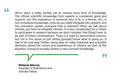 Ashoka's tweet photo. #AshokaFellows working in #PlanetClimate show us that we must turn complex information and data into stories that mobilise. How can we all do that?
Read more at https://t.co/MwSyynB5IR
@Melanie_Marcel @SoScienceTweet https://t.co/0Z2i1akYts