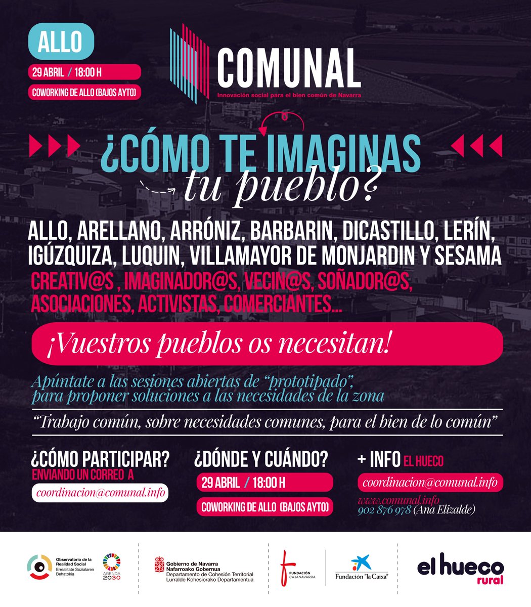 Este es un mensaje para lxs 'dreamers' de la Mancomunidad de Allo. ¡Vuestros pueblos os necesitan!