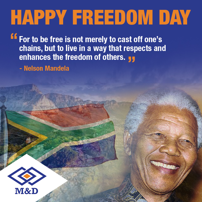 M&amp;D Construction Group joins South Africans in commemorating Freedom Day. On 27 April 1994, the first free and fair national elections were held where all citizens of the country had the opportunity to vote regardless of their race. #FreedomDay2021