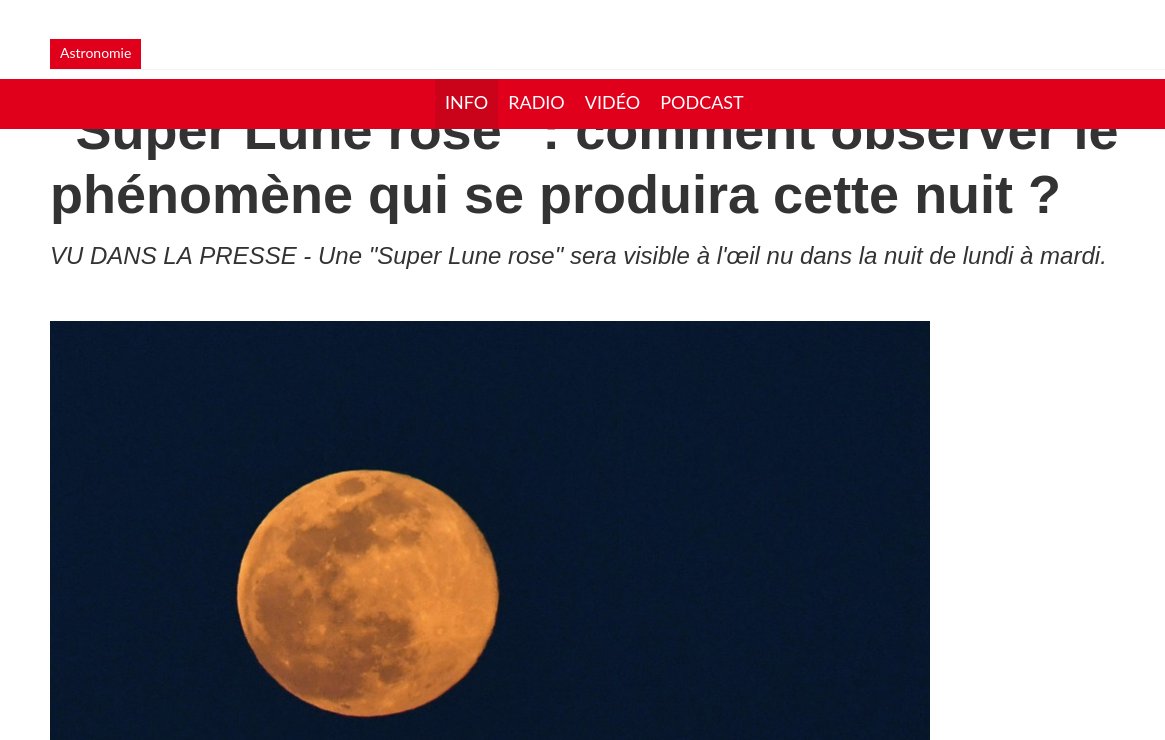 Plutôt que des articles qui m'annoncent qu'une pleine lune.. va être visible à l'oeil nu!  #LaLuneEstVisibleALOeilNuEtLaPluieCaMouille