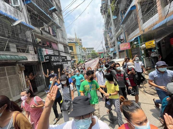 #Yangon Rise Above! ✊🚀 #MilkTeaAlliance #WhatsHappeninglnMyanmar