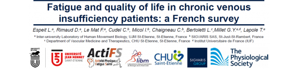 Loïc Espeit (@lespeit) on Twitter photo Fatigue and quality of life in chronic venous insufficiency patients: a French survey api.ltb.io/show/BRYRG
#eposters #FuturePhysiology2021 <a href="/LTBePosters/">Kubify - LTB for ePosters</a> <a href="/ThePhySoc/">The Physiological Society</a> <a href="/Univ_St_Etienne/">Université Jean Monnet Saint-Étienne</a> <a href="/chaire_ActiFS/">ActiFS</a> <a href="/LIBM_lab/">LIBM</a> <a href="/sigvarisgroupfr/">SIGVARIS GROUP France</a> Fatigue and quality of life in chronic venous insufficiency patients: a French survey api.ltb.io/show/BRYRG
#eposters #FuturePhysiology2021 <a href="/LTBePosters/">Kubify - LTB for ePosters</a> <a href="/ThePhySoc/">The Physiological Society</a> <a href="/Univ_St_Etienne/">Université Jean Monnet Saint-Étienne</a> <a href="/chaire_ActiFS/">ActiFS</a> <a href="/LIBM_lab/">LIBM</a> <a href="/sigvarisgroupfr/">SIGVARIS GROUP France</a>