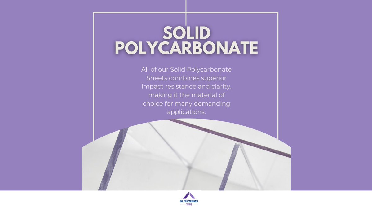 All of our Solid Polycarbonate Sheets combines superior impact resistance and clarity, making it the material of choice for many demanding applications.✅

#polycarbonate #solidpolycarbonate #plastic