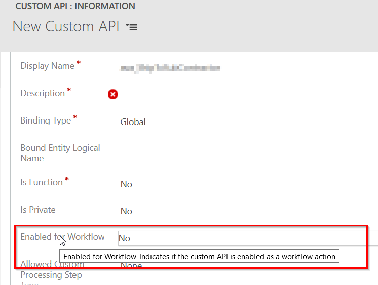 decastroallan's tweet image. It seems that the Custom APIs have undergone a small change! :D Field &quot;workflowsdkstepenabled&quot; is available but not yet documented !
cc Custom APIs team @david_rivard @MarkMpn 
#PowerApps #CustomAPIs #PowerPlatform
