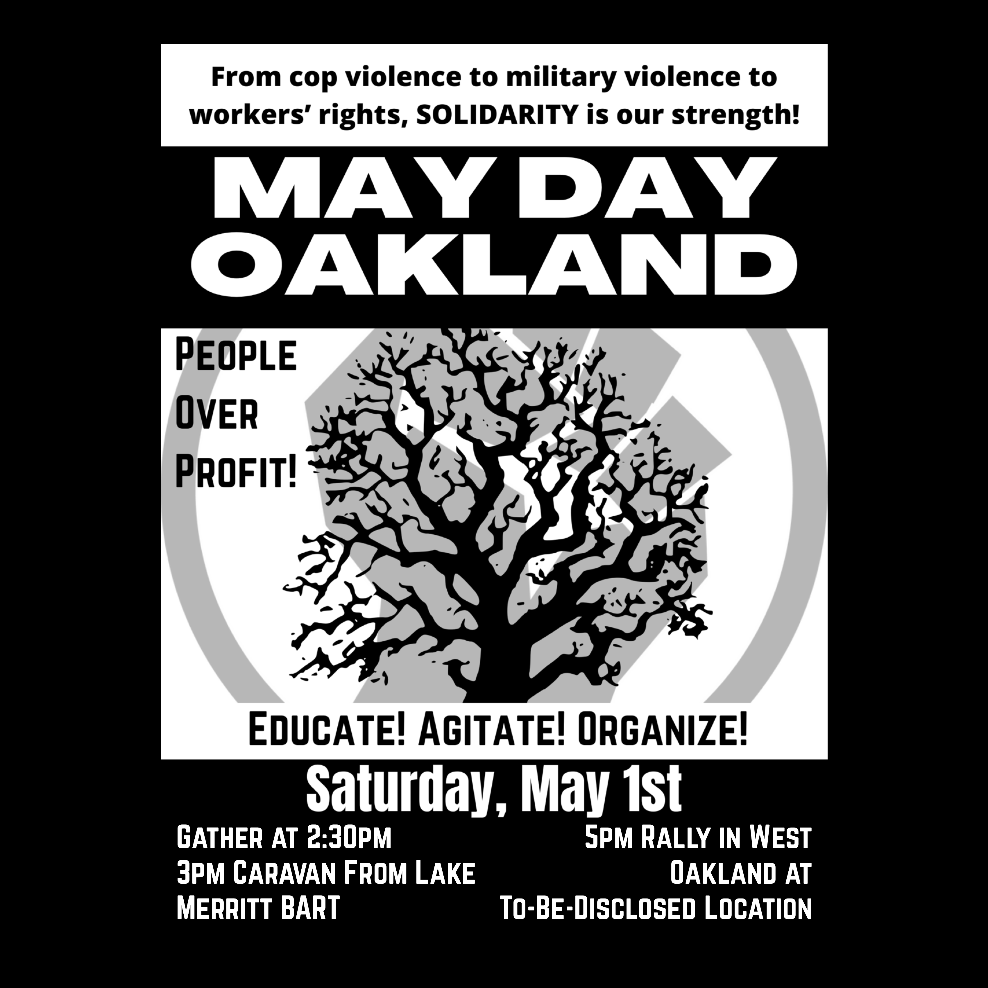 May Day Oakland - Car Caravan and Rally @ Lake Merritt BART Parking Lot