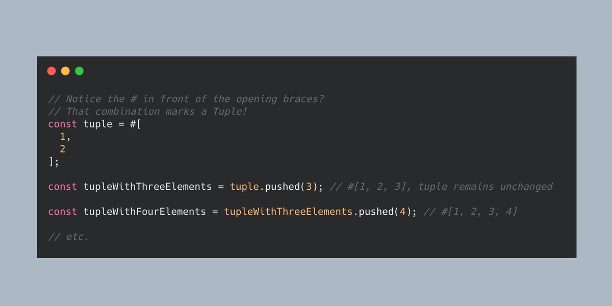 And now, before you think that it's a little difficult to add an element to a Tuple and create a new Tuple, to keep it immutable, there's a method that does exactly that!