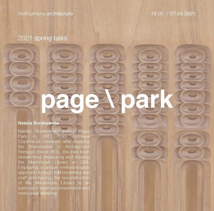 Northumbria Architecture Spring Talks | Natalia Burakowska (Page\Park)  |  18:00 Tuesday 27 April 2021