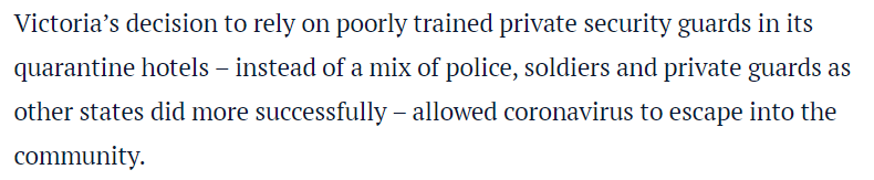 Other states, including New South Wales USED PRIVATE SECURITY! This is just poor journalism.