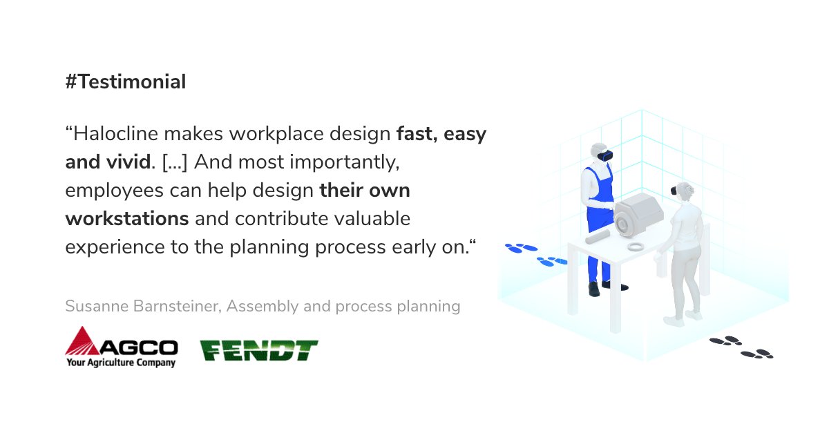 Happy to share this #testimonial!  
#productionplanning in #VirtualReality #VR #halocline #customerexperience #happycustomer #agricultural #workplacedesign