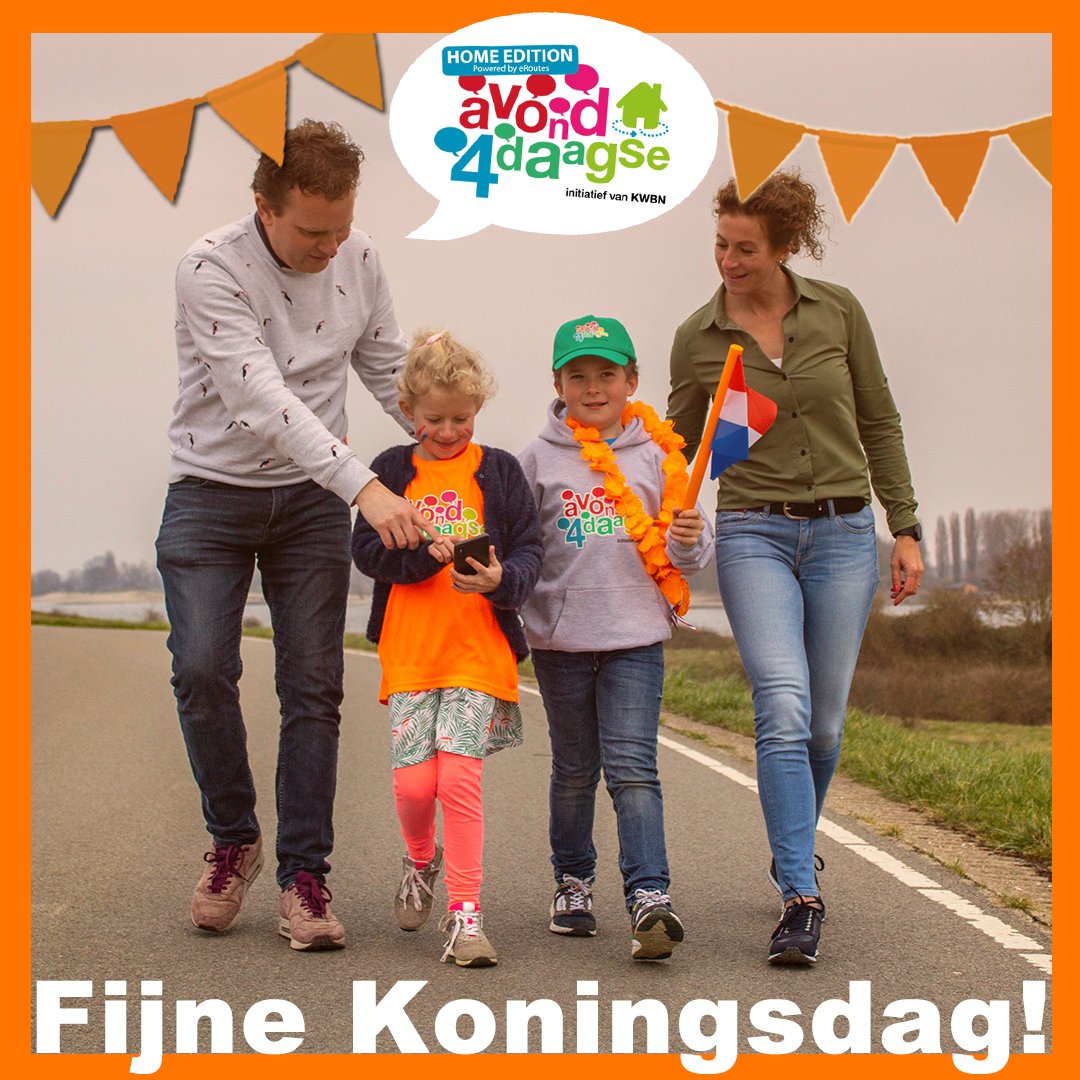 Lang leve de Koning!🤴🏼 Wij wensen Koning Willem-Alexander een fijne dag toe, met lekker weer.🤩 Zodat ook hij de Avond4Daagse - Home Edition kan gaan lopen!🧡

#avond4daagsehome #avond4daagse2021