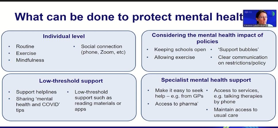 Tackling #coronavirus this is what can be done to protect #mentalhealth 👇 <a href="/OECD_Social/">OECD Social</a> <a href="/FranColombo2019/">Francesca Colombo</a>