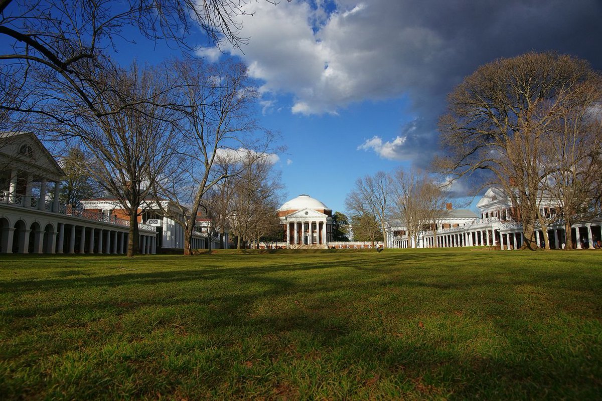 just up the road, meanwhile, is Jefferson's *other* big project - certainly what he considered his main legacy (more so than the presidency), the University of Virginia. he designed the core buildings: the big rotunda, the lawn, and the assortment of pavilions surrounding it.