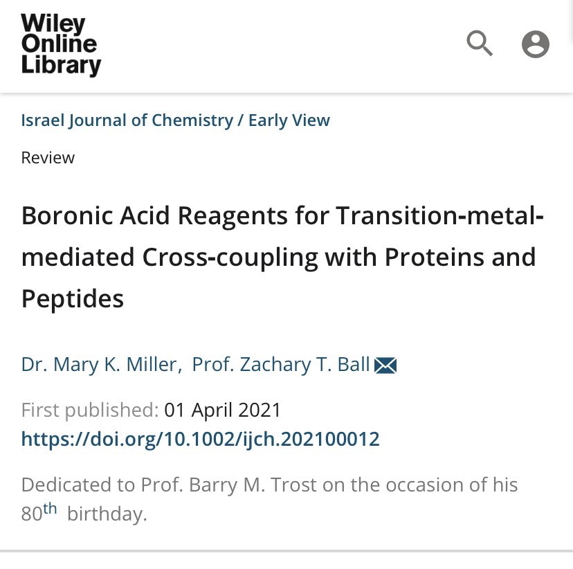 Check out our latest review in IJC! #boronicacids #bioconjugation #peptide #protein #crosscoupling