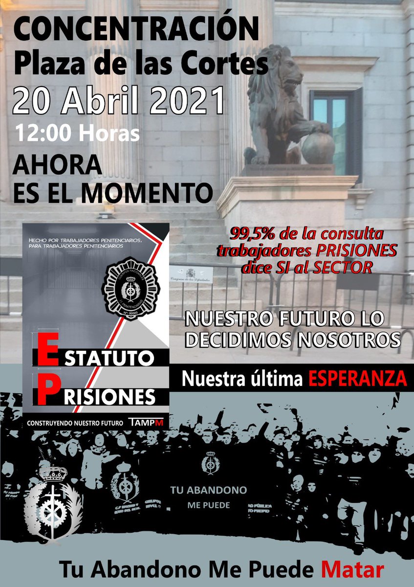 📢 ATENCION | Última hora‼️

🔵 El <a href="/GPPopular/">Grupo Popular Congreso</a> nos confirma que POR FIN el próximo martes a las 15h se debatirá en PLENO de <a href="/Congreso_Es/">Congreso</a> la ADMISIÓN A TRÁMITE de #EstatutoPrisiones

✅ La Sectorización, la Equiparación, Agente de Autoridad...

CAMBIAR Prisiones es POSIBLE‼️
#TAMPM