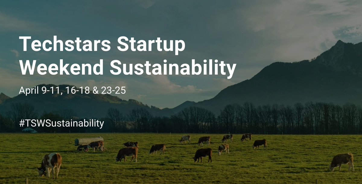 . @techstars #StartupWeekend Sustainability: bit.ly/3mIPQDU Join the 54-Hour #Bootcamp for #EnvironmentalEntrepreneurs taking place April 16-18th & 23-25th - help catalyze action on the #ClimateCrisis and in support of #sustainability!

#TSWSustainability #FIwoldwide
