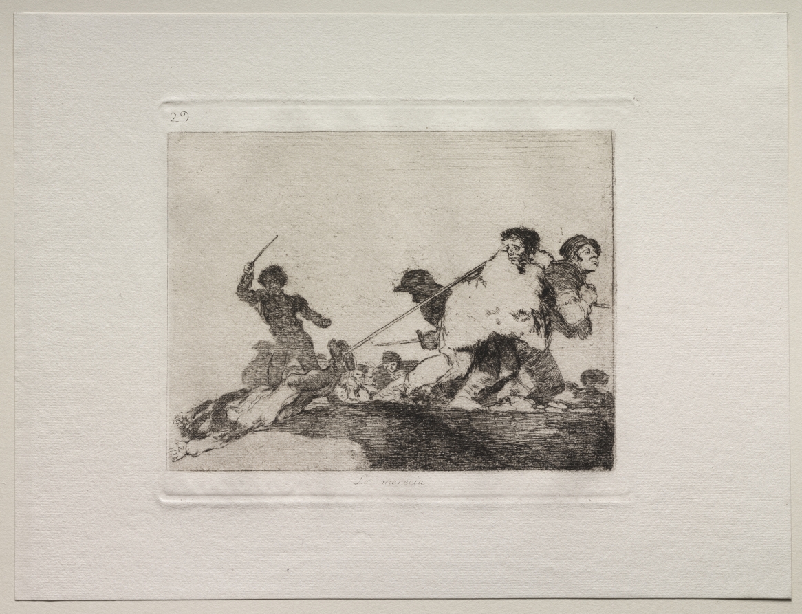 The Horrors of War:  He Deserved It- Francisco de Goya (Spanish, 1746-1828); etching and aquatint | 1922.545 https://t.co/zsItraQBtQ