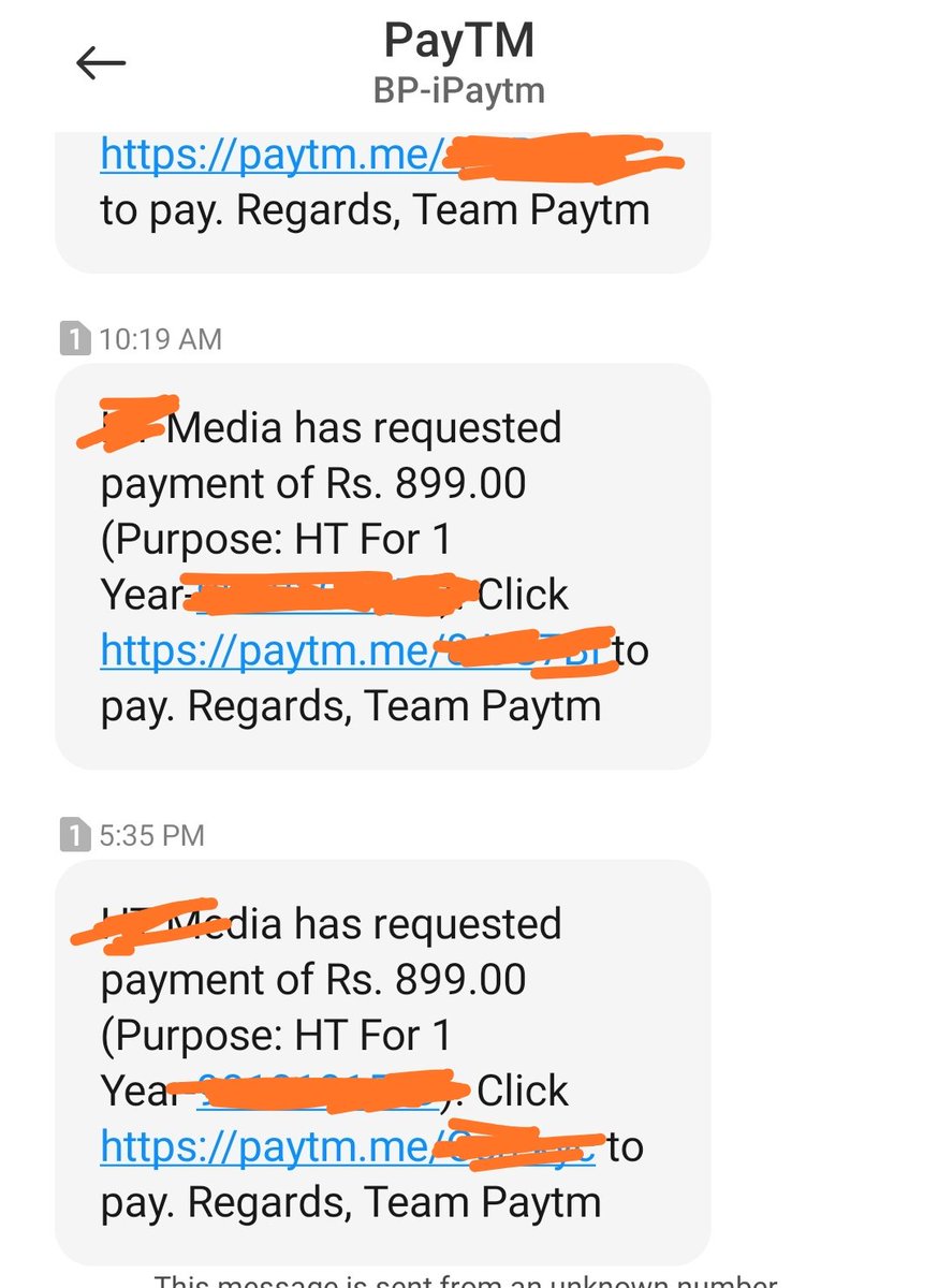 atg1000's tweet image. @Paytm  second message for the day.
Seems deliberate on your part.
Paytm continues with its cheapness.

Avoid paying via Paytm else they gonna trouble you for long.

#avoidPaytm #cheapPaytm