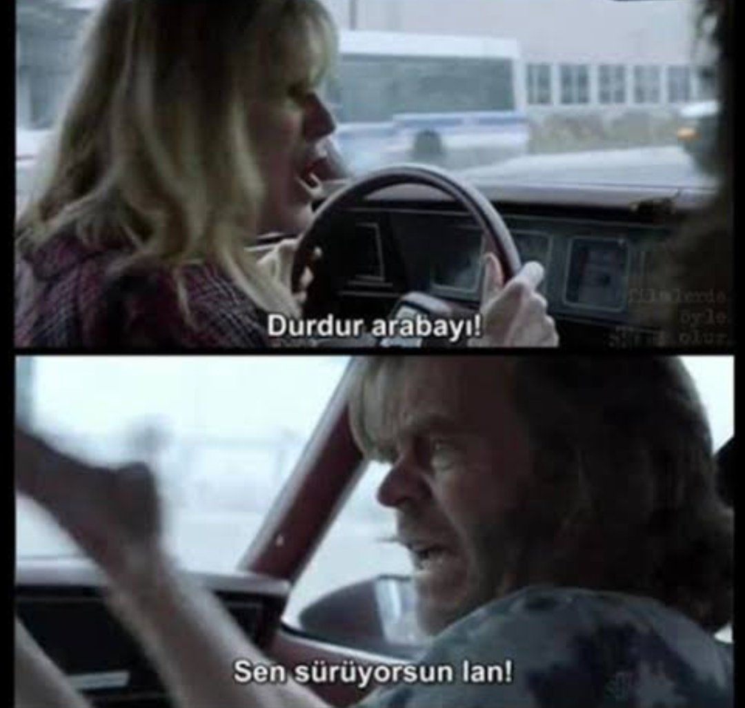 Normalde araba sürebilen ben abimin yanında :