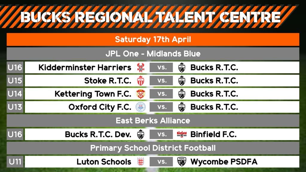 A cracking weekend of football <a href="/bucksrtc/">Bucks Football Academy</a> &amp; a mouthwatering district fixture to boot as <a href="/Wyc_PSDFA/">Wycombe PSDFA</a> meet Luton Rep Team ⚽️