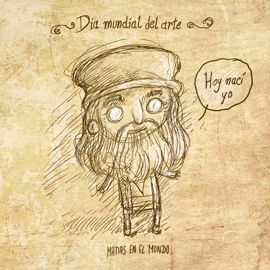 Desde el año 2012 se celebra el 15Abr (natalicio de #LeonardodaVinci, 1452) el #DiaMundialDelArte para dar a conocer la importancia que tiene el arte en nuestra vida y sobre todo, el pensamiento creativo, para la evolución del pensamiento humano y la solución de los problemas.