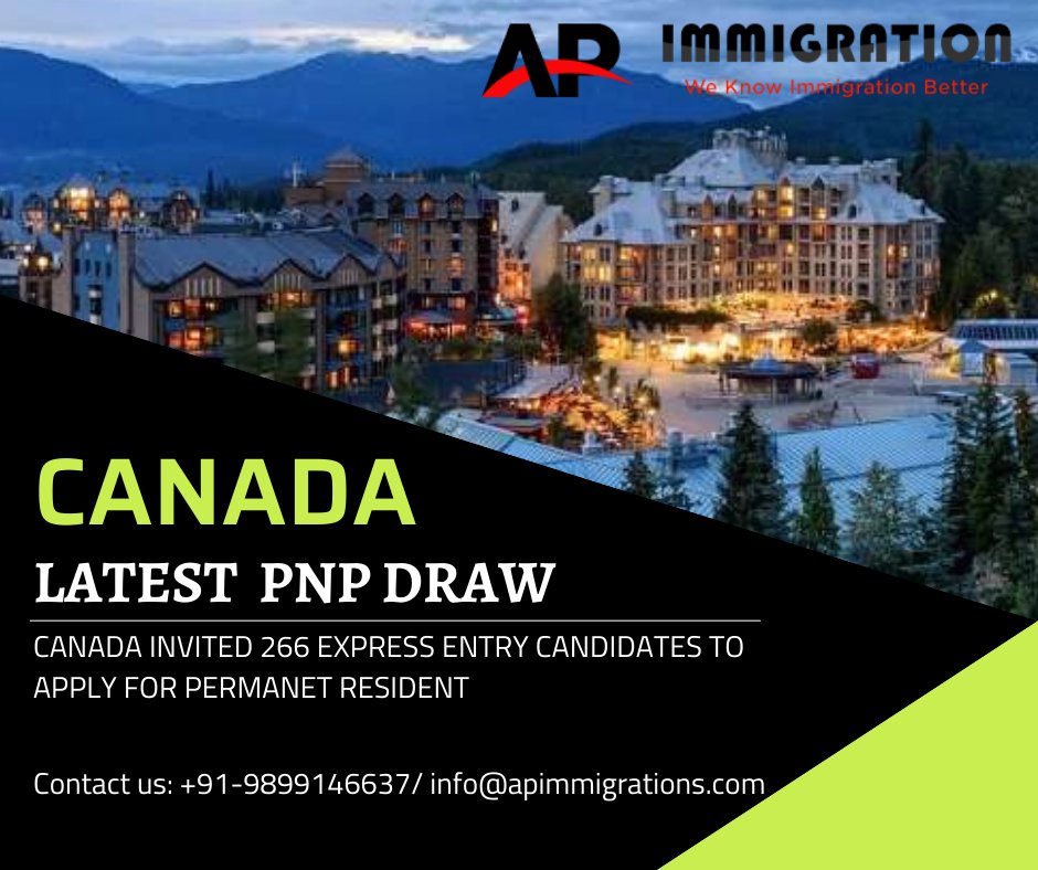 ApImmigrations's tweet image. The latest PNP held on 14 Apr with a total number of Invitation 266 candidates. Candidates who had a minimum score of 753 can apply for Canada PR. Read more- bit.ly/2Qp0cNk
Contact us: +91-9899146637
#ExpressEnryDraw #PNPDraw #CanadaPRVisa #crsrequired #crspoints
