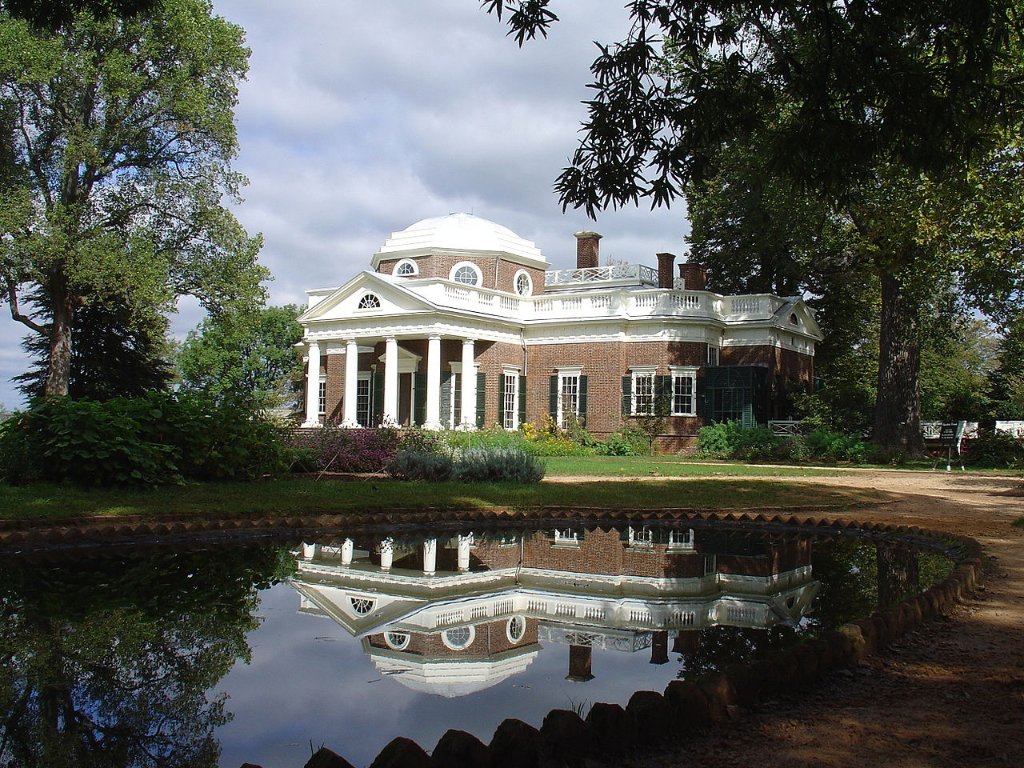 ugh. i don't really want to get into all this because i just want to say "ugh" and move on but the whole Jefferson thing is so completely central to American architecture and its history and the way we think about it, so, ok. this is Monticello, Jefferson's self-designed home.