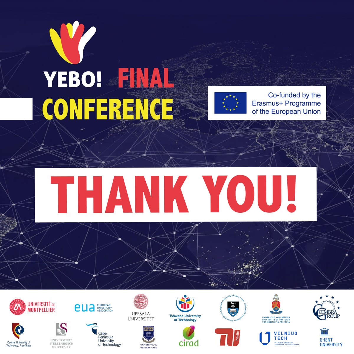 YEBOProject's tweet photo. It's now time to wrap up the #YEBOConference! It's been a breathtaking event with many great discussions on "#Internationalisation of the #PhD". Over 300 attendees, 20 outstanding panelists, and countless interactions and outcomes. Thanks to all #YEBO partners &amp; everyone involved https://t.co/JIzNkHmZNY