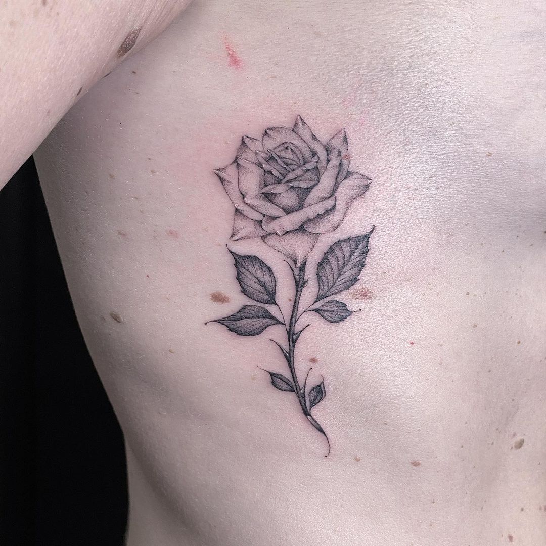Moon Rose by Jakenowicz Temporary Tattoo  Set of 3  Small Tattoos