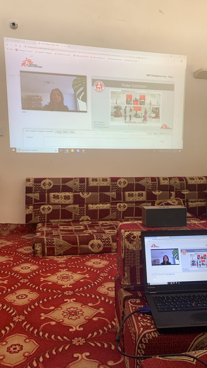 Very fancy set up in our mafraj in Yemen for #msfpaediatricsday2021 <a href="/tejshri_shah/">Tejshri Shah</a>