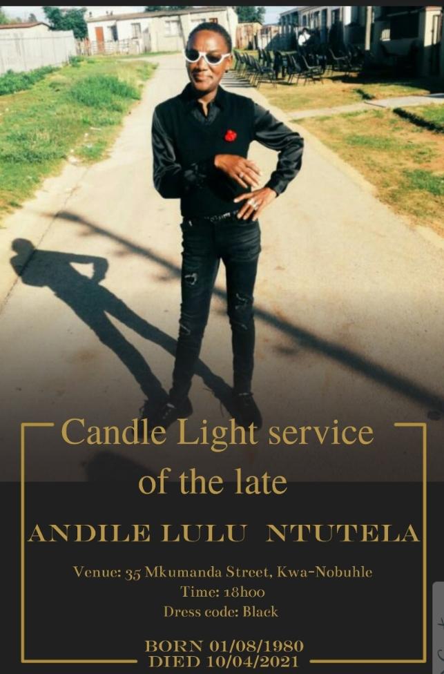 #RIPLulu TODAY! Candle Light of the late Andile 'Lulu' Ntuthela. #JusticeForLulu